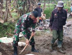 Dibantu Babinsa, Pembangunan TPT di Silebu Selesai