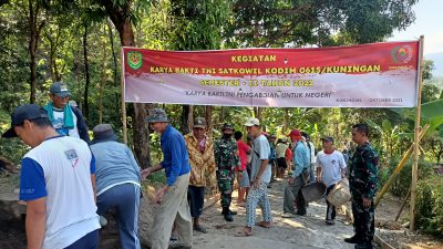 Karya Bakti Kodim Kuningan, Bangun Jalan di Desa Margamukti