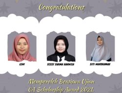 Tiga Mahasiswa Prodi Akuntansi FE Uniku Meraih CA Scholarship Award 2021