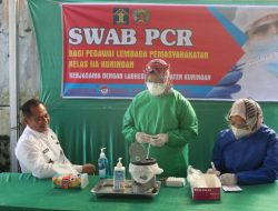 Kakanwil dan Kadivpas Kemenkumham Jawa Barat Pantau Test Swab PCR Lapas Kuningan Secara Virtual