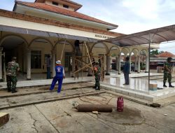 Usia Bangunan Hampir 30 Tahun, Masjid Nurul Huda Direnovasi Anggota Koramil Cidahu