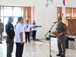 Resmi Dikukuhkan, Satgas Linmas Siap Menjaga Kondusifitas Daerah