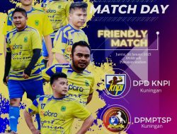 Laga Silaturahmi, Tim Sepak Bola KNPI Kuningan Lawan DPMPTSP