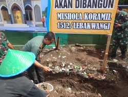 Dandim Kuningan Terjun Langsung Awali Pembangunan Mushola Koramil Lebakwangi