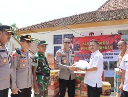 Peduli Korban Bencana Alam, Polres Kuningan Salurkan Bantuan