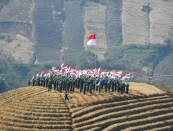 Bukit Terasering Jadi Saksi Upacara Peringatan HUT ke-78 TNI