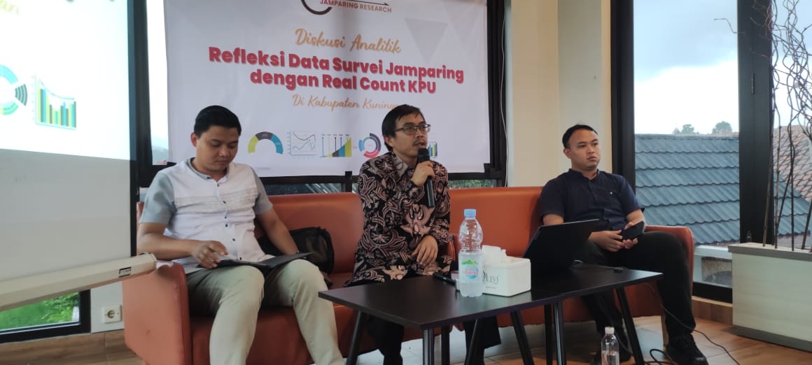 Hasil Survei Jamparing Reseach Beda Tipis Dengan Hasil Real Count Kpu Kuningan Bingkai Warta