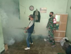 Cegah DBD, Koramil Ciawigebang Lakukan Fogging