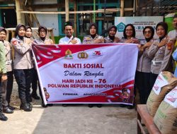 HUT ke-76, Polwan Polres Kuningan Beri Bantuan Kepada Madrasah Ar Rahman Kelurahan Sukamulya