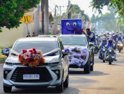 Sambut Undian Simpedes, BRI Kanca Kuningan Menyapa Nasabah Melalui Pawai PHS