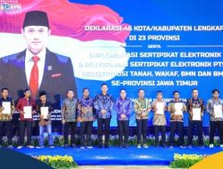 Menteri AHY Luncurkan Implementasi Layanan Sertipikat Tanah Elektronik se-Jawa Timur