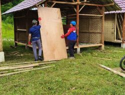 Pasca Banjir Bandang, Perwira Kilang Balongan Bangun Huntara di Sukabumi