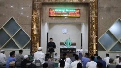 Bupati Tarling di Masjid Nurul Huda, Sampaikan Program 100 Hari Kerja