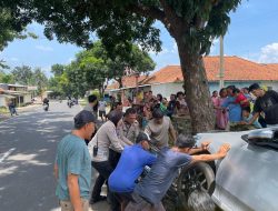 Hilang Kendali, Warga Purwasari Jadi Korban Laka Lantas di Jalan Raya Pagundan
