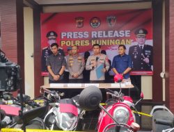 Satreskrim Polres Kuningan Ungkap Kasus Curas dan Penadahan, 3 Tersangka Diamankan