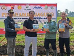 Polres Kuningan Dukung Swasembada Pangan Lewat Penanaman Jagung di LBS Windujanten