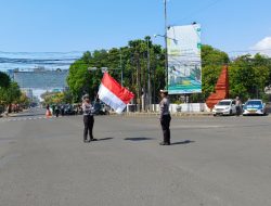 Penghormatan Detik-detik Proklamasi Polres Cirebon Kota Hentikan Aktivitas Warga