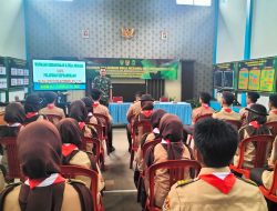 Pramuka Saka Wira Kartika Kuningan Dapat Pembekalan Bela Negara dari TNI