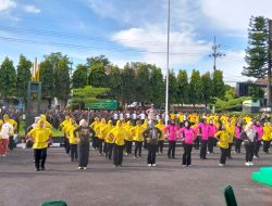 Senam Bersama Ramaikan HUT Korem 063/SGJ dan Kodim 0615/KNG, Dandim dan Anggota DPR RI Dorong Pola Hidup Sehat