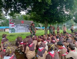 Ratusan Pramuka Kramatmulya Diberi Materi Ketentaraan di Acara Pesta Siaga