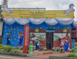 Seru! Pos Terpadu Mudik Kuningan Didesain dengan Konsep Mario Bros Ramah Anak