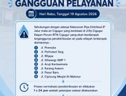 Kebocoran Pipa Utama Cigugur, Pelanggan PAM Tirta Kamuning di Wilayah Ini Terdampak