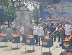 Bea Cukai Musnahkan 33,89 Juta Batang Rokok Ilegal Senilai Rp.50,58 Miliar di Majalengka